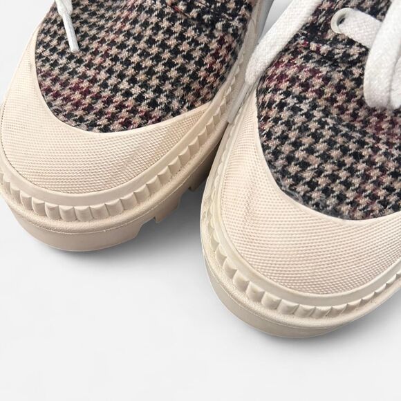 Tory Burch Camp Houndstooth Chunky Sneakers | Y2K Streetwear | Size 9 Pre-Loved - Picture 7 of 8